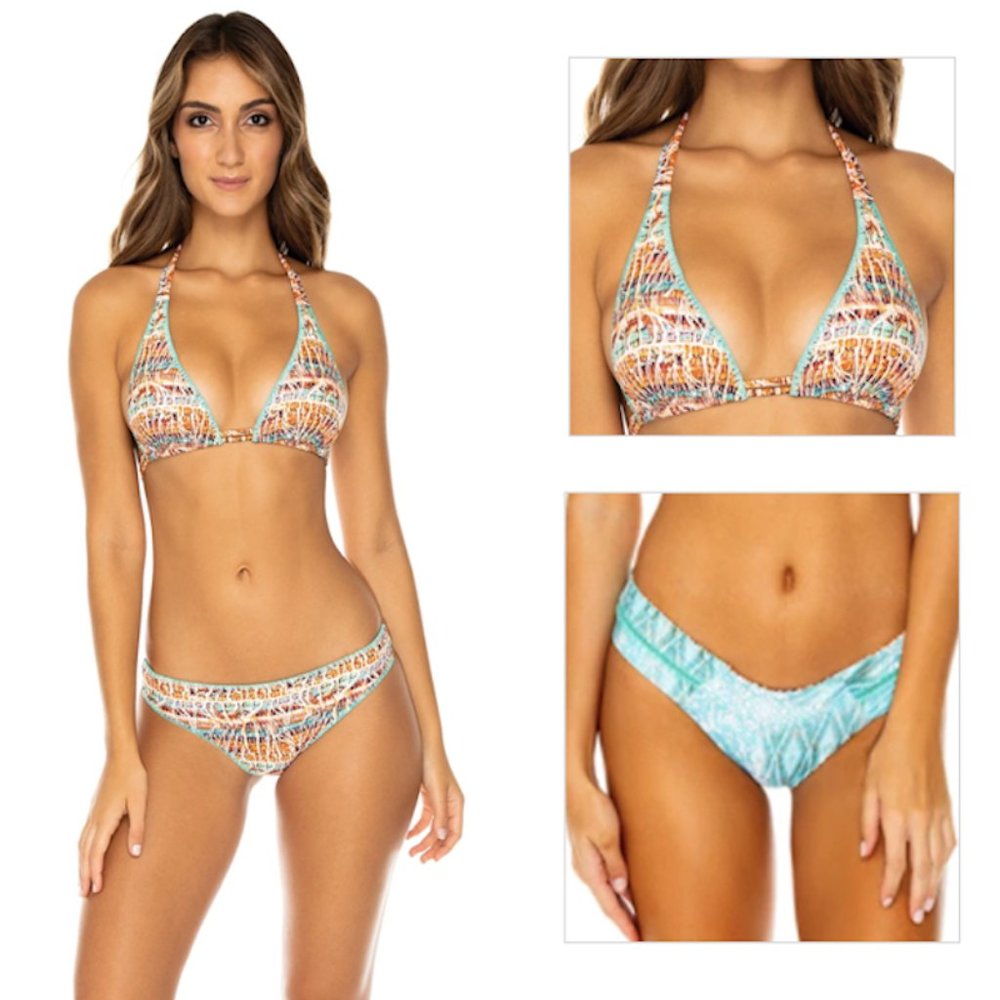 NWT Luli Fama Almeria Bikini Set, Top M/Bottom S